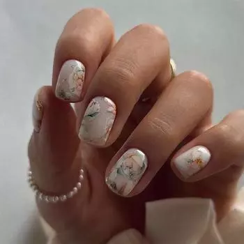 24 шт., новый китайский стиль, накладные ногти, цветочный маникюр, накладная пленка для ногтей, короткая европейская квадратная накладная пленка для ногтей