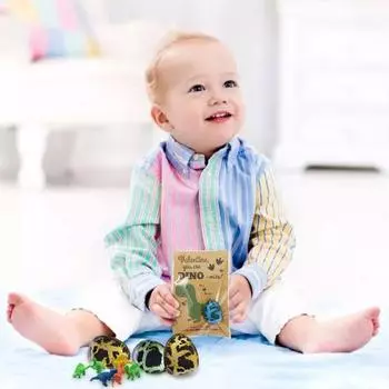 24 шт. пасхальное яйцо динозавра инкубационная игрушка с поздравительными открытками для детей малышей мальчиков