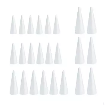 24 шт. пенопластовых конусов для поделок, детских вечеринок, занятий в классе