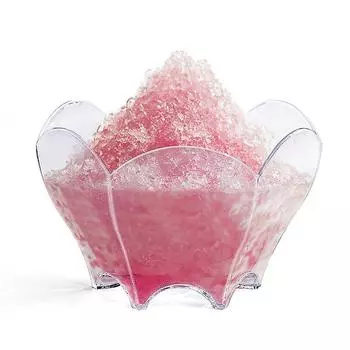 24 шт. Пластиковая чаша для десерта в форме цветка, прозрачная мини-чашка для мороженого и мусса