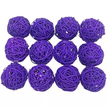 24 шт. плетеные ротанговые шары 5 см декоративные шары для наполнения ваз свадьба сад прихожая вечеринка 5cm белый