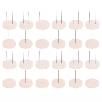 24 шт. Подставка для вязаной крючком куклы 12 одинарных игл 12 двойных игл Деревянный держатель для показа вязаной куклы