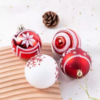 24 шт., подвеска в виде рождественского шара, изысканное мастерство, сверкающее украшение для рождественской елки для праздничного украшения дома