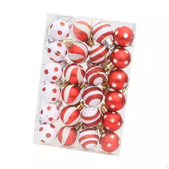 24 шт. подвесные украшения для рождественской елки шары украшения декоративные рождественские шары безделушки