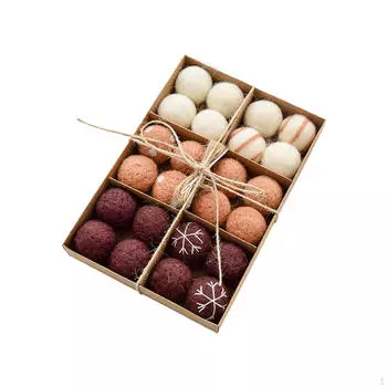 24 шт. помпоны ручной работы шерстяные бусины Декор для вечеринки DIY фетровый шар рождественские шары для рукоделия