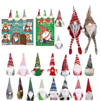 24 шт. праздничные гномы календари обратного отсчета, праздничные игрушки обратного отсчета One Size