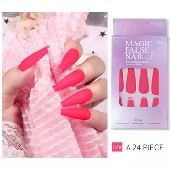 24 шт пресс на ногтях, поддельные ногти Профессиональные акриловые наконечники для ногтей Набор