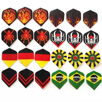 24 шт. Профессиональный популярный узор Дартс Хвост для занятий спортом в помещении стандартной формы с крылом для полетов