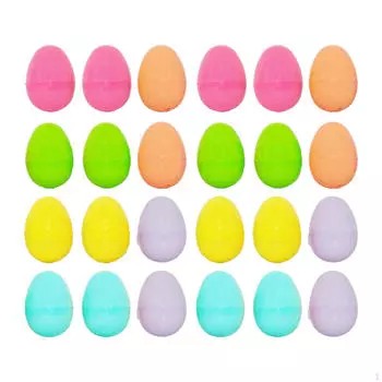 24 шт. пустых пасхальных яиц разных цветов для сюрприза, яичная скорлупа, заполняемая