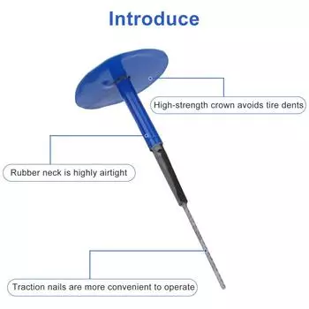 24 шт. резиновых заплаток для шин автомобилей и грузовиков, набор для ремонта резиновых шин, пирсинг, грибовидный гвоздь 36*4 мм для автомобилей, мотоциклов, электромобилей синий