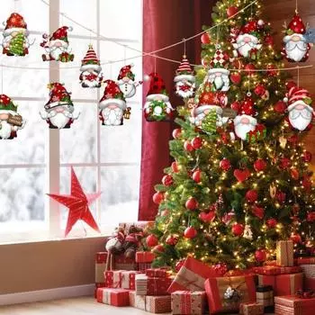24 шт. рождественские деревянные знаки снеговик рождественская елка Санта олень украшение подвесной праздник C