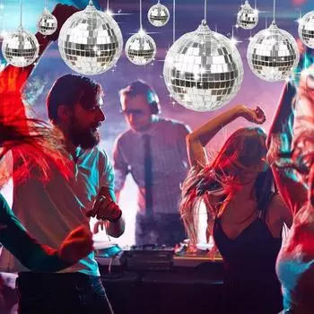 24 шт., рождественские шары, подвесные украшения, светоотражающие серебряные зеркальные шары для дискотеки, праздничная вечеринка, макет сцены, аксессуары для самостоятельного изготовления, Рождественская елка 6 cm