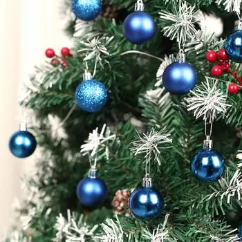 24 шт. Рождественские шары, рождественские украшения, подвесные украшения для елки, украшения для домашнего декора, Навидад, Новый год 2024, аксессуары для декора синий