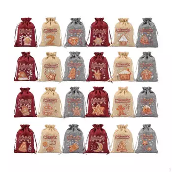 24 шт. Рождественский подарочный пакет для сладостей, маленькие конфеты для мероприятия Style A