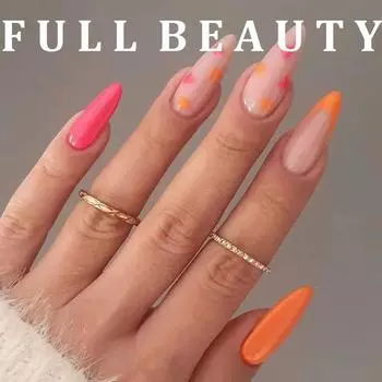 24 шт. съемные накладные ногти в стиле балерины, носимые накладные ногти, полное покрытие, длинные кончики ногтей, маникюрный инструмент, пресс на ногтях