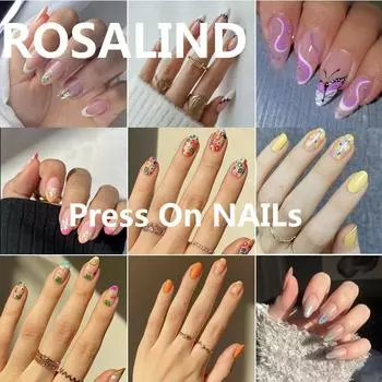 24 шт. съемные накладные ногти в стиле балерины, носимые накладные ногти, полное покрытие, длинные кончики ногтей, маникюрный инструмент, пресс на ногтях