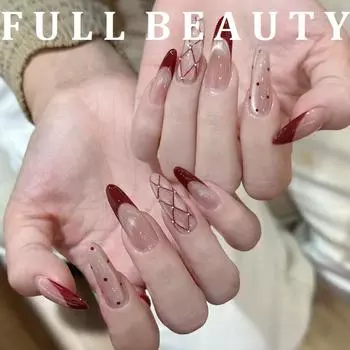 24 шт. съемные накладные ногти в стиле балерины, носимые накладные ногти, полное покрытие, длинные кончики ногтей, маникюрный инструмент, пресс на ногтях