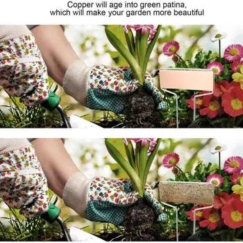 24 шт., садовые таблички с именами растений из нержавеющей стали, бирки, маркеры для цветочных горшков медный