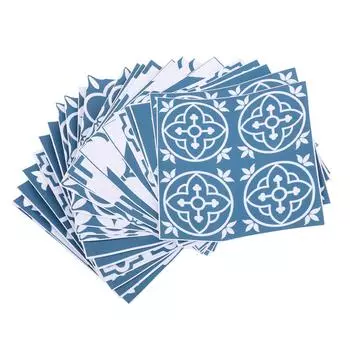 24 шт. самоклеящиеся наклейки для плитки с цветочным узором, маслостойкие, водонепроницаемые, из ПВХ, изысканные наклейки для плитки