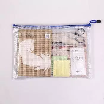 24 шт., сетчатая сумка на молнии, водонепроницаемая, большая вместимость, прозрачная сумка-органайзер формата А4, контейнер для документов 24PCS