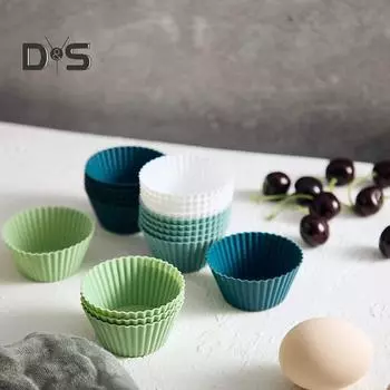 24 шт. силиконовые формы для торта гибкие легко моющиеся Morandi Colors многофункциональные формы для выпечки кексов вафель пудингов кексов с антипригарным покрытием без бисфенола А 1 Set