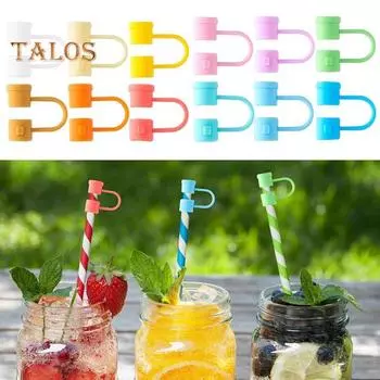 24 шт., соломенная защита, многоразовая защита от брызг, не содержит BPA, полезная соломенная шляпа 6-8 мм, силиконовая соломенная насадка, крышка, украшение, товары для дома разноцветный