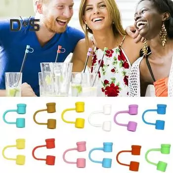 24 шт., соломинка без BPA, 8 мм, современная соломинка для питья, пылезащитный наконечник 24PCS