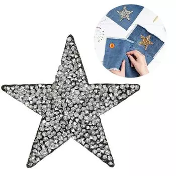 24 шт. Стразы Аппликации Звезды Термонаклейки Звезды Нашивки для Одежды Платья Брюки Джинсы Шляпы Сумки Украшения Одежды A01