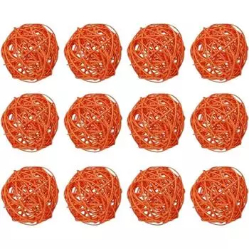 24 шт. свадебных украшений плетеные ротанговые шары декоративные шары 5 см для наполнения ваз свадебный сад прихожая вечеринка 5cm белый