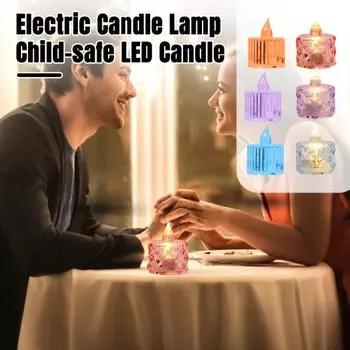 24 шт. светодиодные беспламенные чайные огни, кнопка, электрическая свеча на батарейках, яркий цвет, сезонное праздничное украшение A