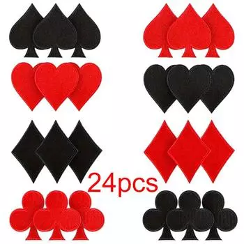 24 шт. тканевая нашивка, аппликация на ткань, швейные наклейки, однотонные заклепки, модные аксессуары своими руками