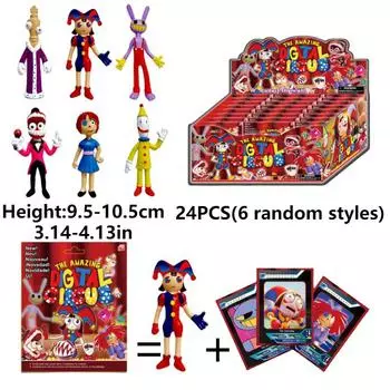 24 шт. Удивительный Цифровой Цирк ПВХ Фигурка Игрушка Шесть Случайных Стилей Подарки
