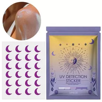 24 шт. УФ-наклеек для обнаружения, УФ-патчи, практичные солнцезащитные патчи, облачные солнечные патчи, наклейки, удобные в использовании для работы и отдыха B