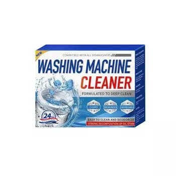 24 шт./упак. таблетки для глубокой очистки стиральной машины для стиральных машин с фронтальной и верхней загрузкой, для очистки внутреннего барабана 24PCS