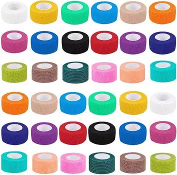 24 шт., ветеринарная обертка, лента для оказания первой помощи домашним животным, самоклеящаяся клейкая повязка для собак, кошек, лошадей, дышащая нетканая эластичная спортивная лента 4.5m Long