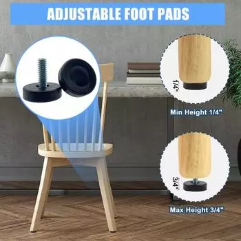 24 шт., выравниватели мебельных ножек, нержавеющие, устойчивые к коррозии, простая установка, набор скользящих выравнивающих ножек для мебели 24PCS