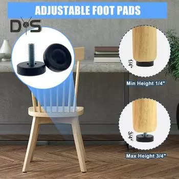 24 шт., выравниватели мебельных ножек, нержавеющие, устойчивые к коррозии, простая установка, набор скользящих выравнивающих ножек для мебели 24PCS