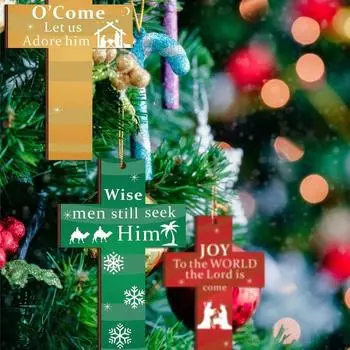 24 шт. забавные деревянные украшения для рождественской елки, детский подарок, сделай сам, рождественская подвеска, домашний декор, рождественский крест, новый год