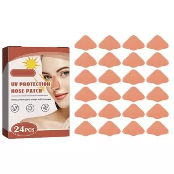 24 шт. Защита от солнца для улицы, наклейки для покрытия носа, защита от солнца для носа, пластыри для носа от солнца для мужчин и женщин