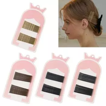 24 шт., женские заколки для волос, металлические заколки для повседневного использования, одно слово, заколки для волос, тонкая работа, фиксация для ежедневных свиданий и вечеринок, заколки для волос с надежным захватом прохладный черный