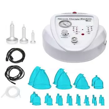 24 синих чашки BBL присоска машина для подтяжки ягодиц Colombien устройства для коррекции фигуры вакуумная терапия комплект оборудования для увеличения груди белый