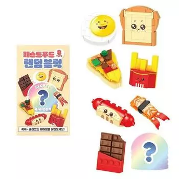24 случайных блока фаст-фуда, популярные корейские игрушки
