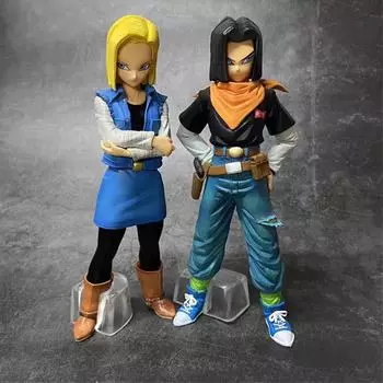 24 см аниме Dragon Ball Z Android 17 18 Рисунок Android 18 ПВХ Фигурки Коллекция Модель игрушки для детей рождественские подарки