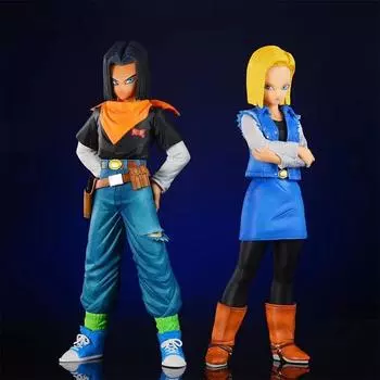 24 см аниме Dragon Ball Z Android 17 18 Рисунок Android 18 ПВХ Фигурки Коллекция Модель игрушки для детей