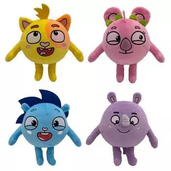 24 см детские зоопарк плюшевые игрушки мультфильм кот носорог ёж аниме мягкие игрушки куклы детские песни игрушки дети подарки на день рождения 24cm синий