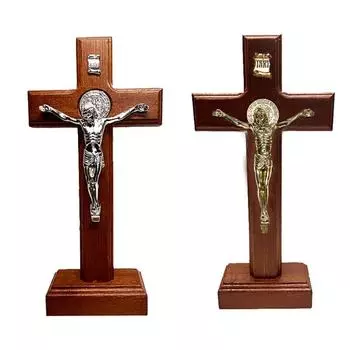 24 см распятие настенное христианское церковное украшение антикварная статуя Иисуса религиозный стиль настольное украшение