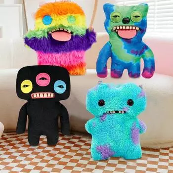 24 СМ Уродливое Существо Плюшевая Игрушка с Зубами Нечеткое Мутантное Существо Плюшевая Мягкая Кукла Украшение Домашнего Офиса Спальни Дети Взрослые Рождественский Подарок A