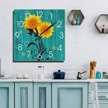 24 см винтажные креативные деревянные квадратные настенные часы бесшумные часы для гостиной кофейни украшения настольные часы