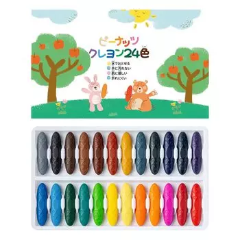 24 смываемых пятна, которые трудно удалить для начальной школы, раскраски, подарки для входа Мелки, цвета, В форме арахиса, мелки, безопасные, нетоксичные, не пачкают руки,