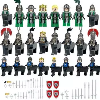 24 Средневековый Рыцарь Стрелец Солдат Черный Ястреб Фэнтези Солдат Король Лев Солдат Конструктор Игрушка